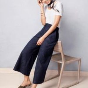 Ann Taylor Blue Marina Crop Trouser Pant $98